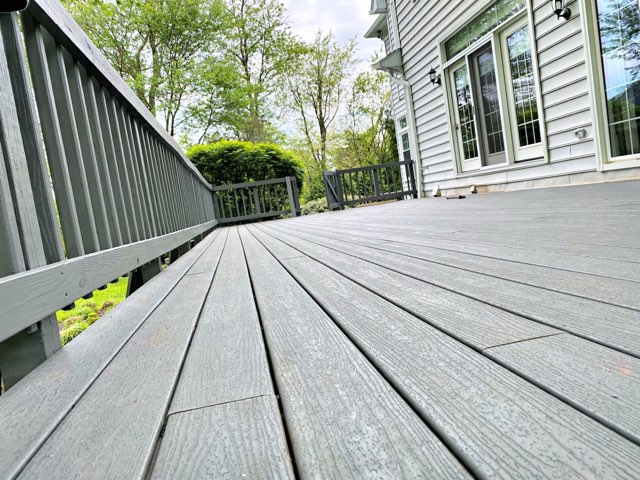 A properly restored deck with the best product for deck restoration in Northern Virginia by Deck Guru deck restorers