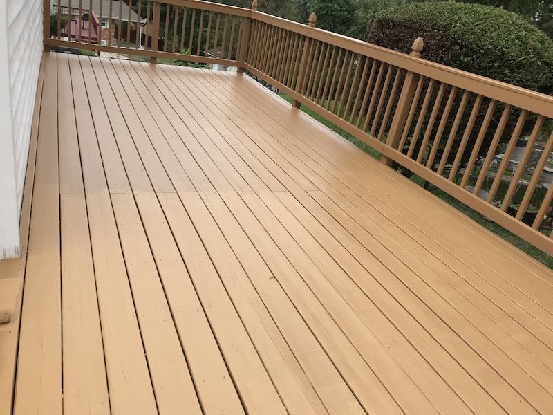 Deck replacement ideas, new tan deck in Fort Washington