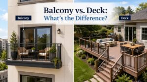 Comparison of a deck vs. a balcony